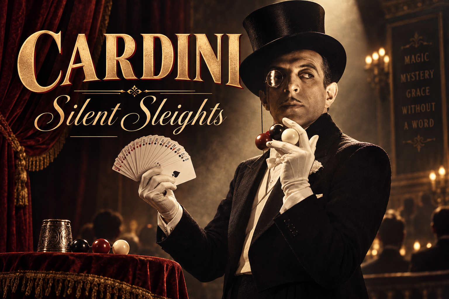 Cardini Silent Sleights For Maximum Audience Impact: how silent, character-driven sleights use timing, visibility, and behavior to create maximum audience impact.