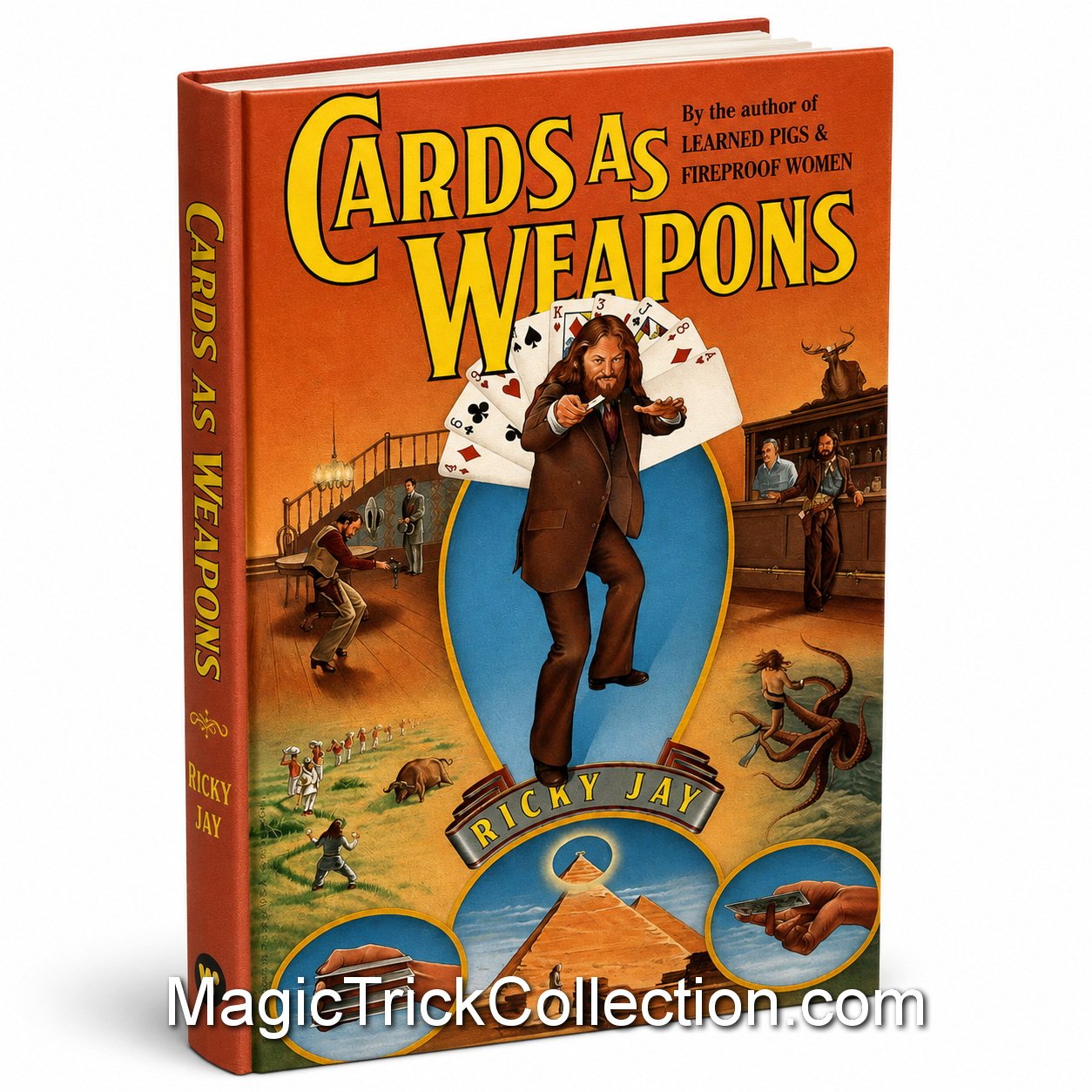 Ricky Jay Cards as Weapons is a funny look at the techniques of throwing cards, card scaling, and the history of card throwing.